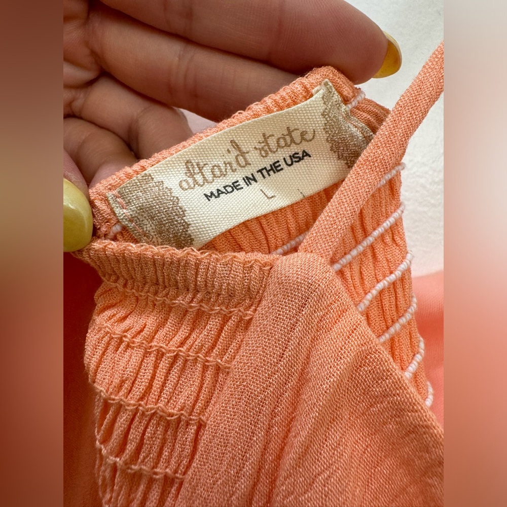 NWOT ALTAR’D STATE orange wrap dress - Picture 3 of 3